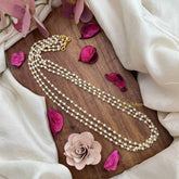 Vriksham Elegant 3 layer Pearl 3 mm Beaded Mala-G20110